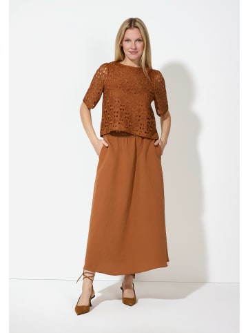 More & More Spitzenbluse in clay brown