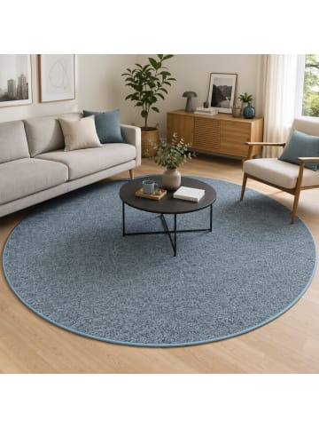 Teppich Niva Rund in blau