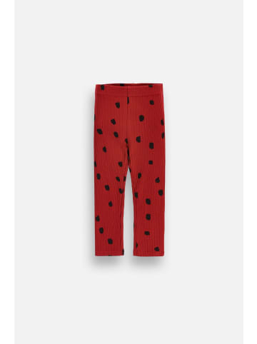 Coccodrillo Gerippte Leggings mit langem Bein in dunkelrot