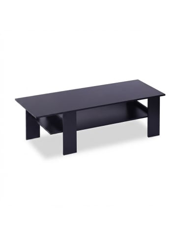 relaxdays Couchtisch in Schwarz - (B)100 x (H)43,5 x (T)50 cm