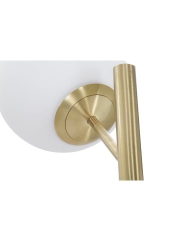 Mauro Ferretti Goldene Stehlampe aus Metall mit 3 weißen Glaskugeln, Ø 36 x 160 cm
