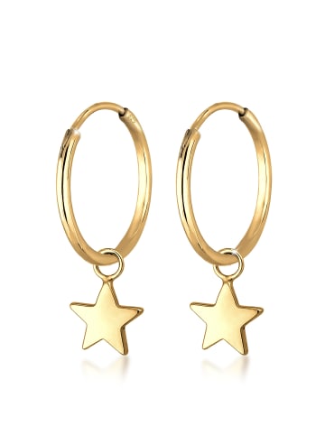 Elli Ohrringe 925 Sterling Silber Sterne, Astro in Gold