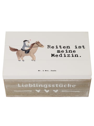 Mr. & Mrs. Panda kiste holz Pferd Reiten mit Spruch in Weiß