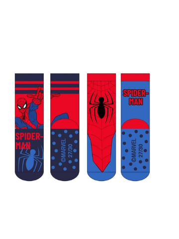 MARVEL Spider-Man 2-Paar Anti-Rutsch-Socken Sicherer Halt für Kinder 23/26