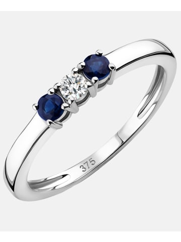 Diamant L'éternel Ring aus 375 Weißgold mit Saphir