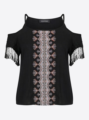 KOROSHI Off-shoulder-Bluse für Frauen in Schwarz