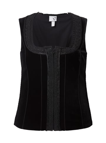 Ulla Popken Trachtenbluse in schwarz