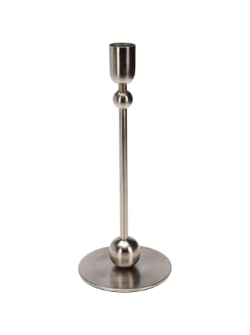 Home&Styling Collection Kerzenhalter, Metall in Silbern, (B) 9,5 x (H) 23 x (L) 9,5 cm