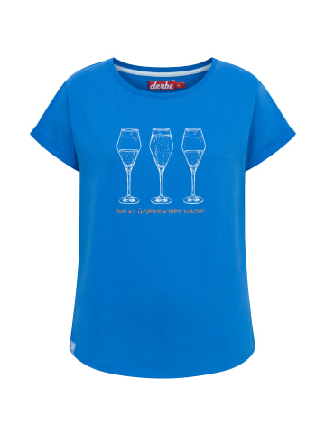 Derbe T-Shirt Die Klügere in Princess Blue