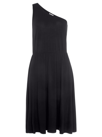 LASCANA One-Shoulder-Kleid in schwarz