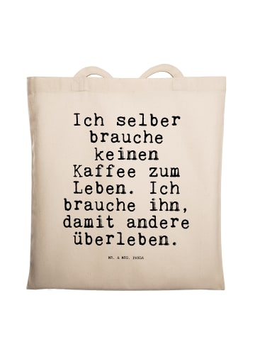 Mr. & Mrs. Panda Shopper Bag Ich selber brauche keinen... mit Sp... in Creme