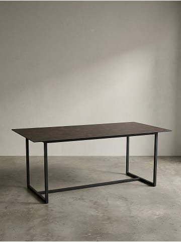 KADIMA DESIGN Esstisch Glaskeramik Schwarz Modern Premium Esszimmer Industrial in Schwarz