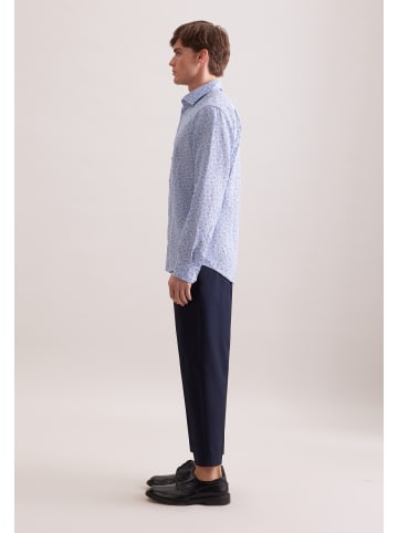 Seidensticker Leinenhemd Regular in Mittelblau