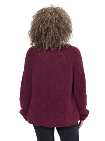 Ulla Popken Pullover in dunkle beere