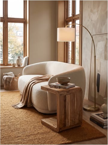 KADIMA DESIGN Beistelltisch kantig, Massivholz, handgefertigt, für Wohnzimmer