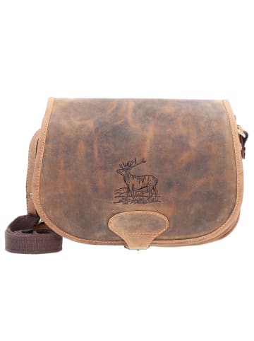 Greenburry Vintage Hunting Bag Umhängetasche Leder 30 cm brown