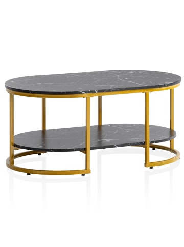 FineBuy Couchtisch in Schwarz / MDF / 100x60x45