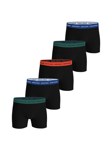 Björn Borg Boxershorts Cotton Stretch Boxer 5er Pack in schwarz