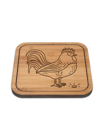 Mr. & Mrs. Panda Tischuntersetzer Hahn Korn ohne Spruch in Transparent