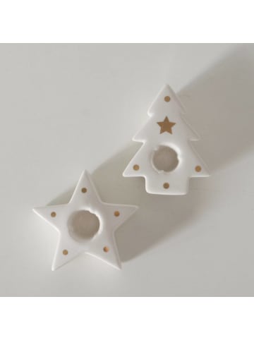 Boltze Teelichthalter in weiß