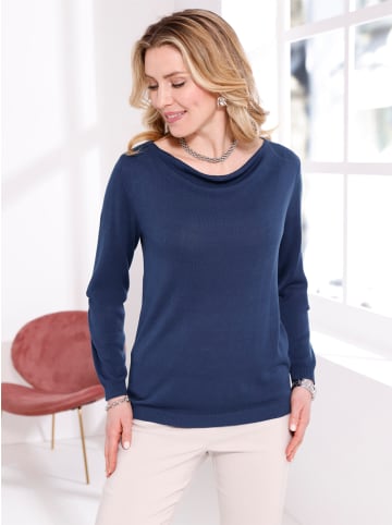 Sieh an! Langarm-Pullover in dunkelblau