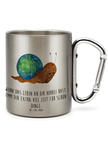 Mr. & Mrs. Panda Kaffeetasse Schnecke Sir mit Spruch in Silber