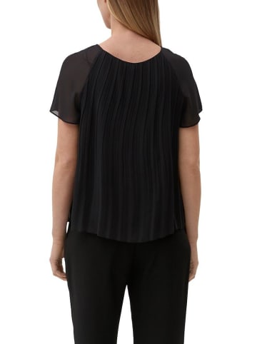 s.Oliver BLACK LABEL Halbarmbluse in Schwarz