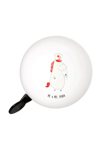 Mr. & Mrs. Panda Fahrradklingel Einhorn Krankenschwester ohne Sp... in Weiß