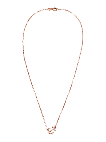 Elli Halskette 925 Sterling Silber Anker in Rosegold