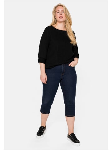 sheego Caprijeans in dark blue Denim