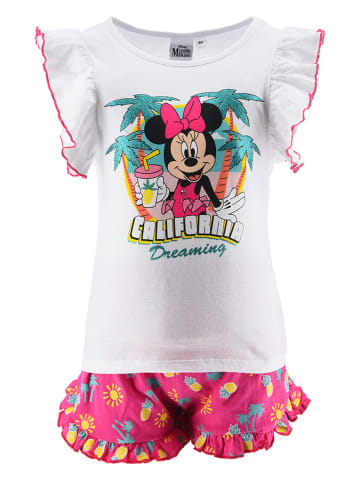 Disney Minnie Mouse 2tlg. Outfit: Sommer-Set T-Shirt und Short in Pink