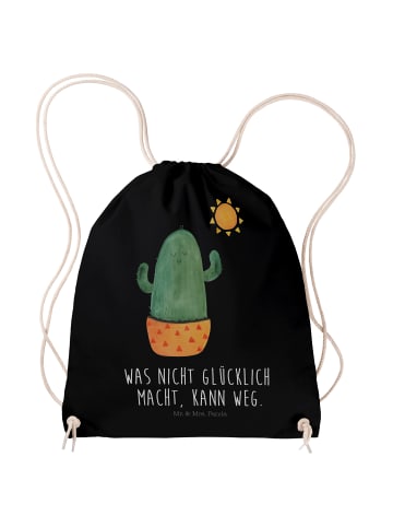 Mr. & Mrs. Panda rucksack beutel Kaktus Sonne mit Spruch in Schwarz
