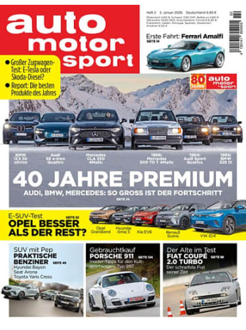 Hubert Burda Media 13 x AUTO MOTOR UND SPORT Zeitschrift (Gutschein für Halbjahres Abo) 