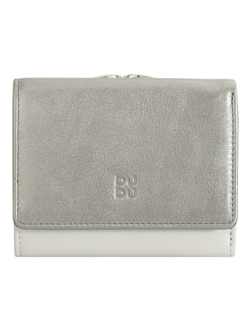 DuDu Corsica Geldbörse RFID Schutz Leder 11 cm in silber
