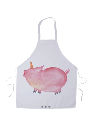 Mr. & Mrs. Panda Küchenschürze Einhorn Schwein ohne Spruch in Weiß