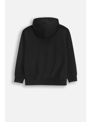 Coccodrillo Baumwoll-Strickjacke mit Reißverschluss in schwarz