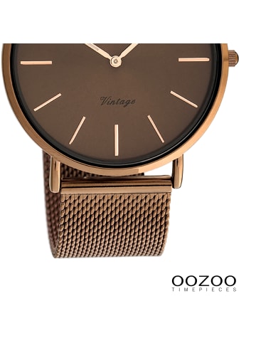 Oozoo Analog-Armbanduhr Oozoo Vintage Series braun groß (ca. 40mm)