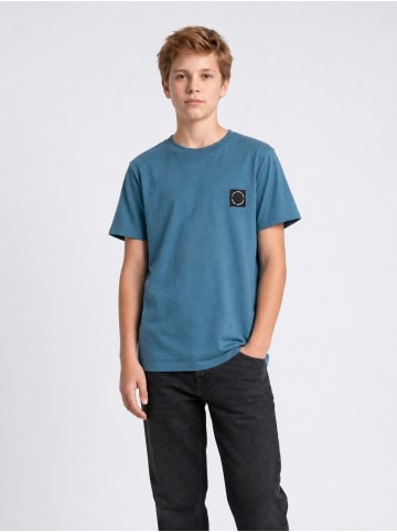 Petrol Industries Locker geschnittenes Baumwoll-T-Shirt millpath in Blau