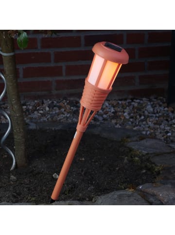 MARELIDA LED Solar Fackel mit Flammeneffekt H: 61cm in orange