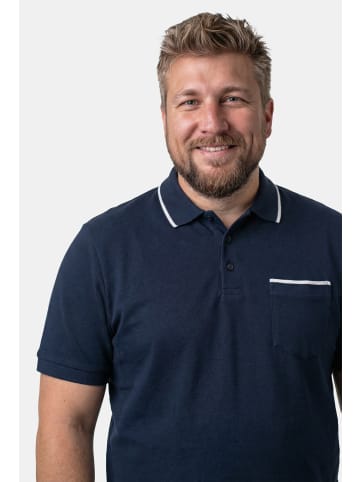 Men Plus Poloshirt in navy blau