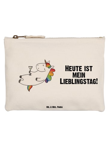 Mr. & Mrs. Panda Kosmetiktasche Otter Seerose mit Spruch in Weiß