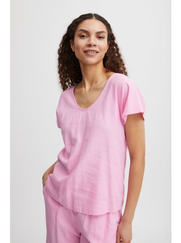 b.young Kurzarmbluse BYFALAKKA VNECK BLOUSE - 20812959 in rosa