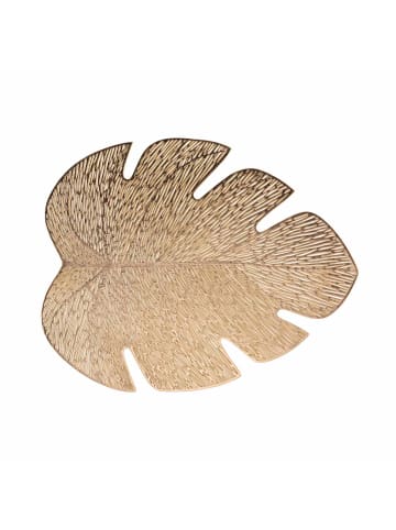 Douceur d’Intérieur Tischmatte in Blattform in Gold, 36 x 46 cm