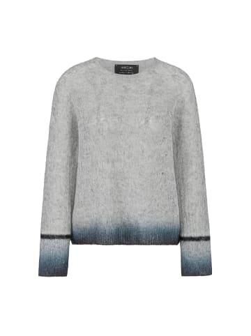 MARC CAIN SPORTS  Strickpullover mit Zopfmuster in Silver Grey