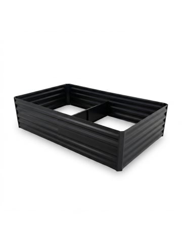 relaxdays Hochbeet in Schwarz - (B)180 x (H)57 x (T)90 cm