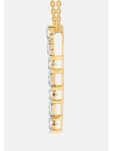 Ethische Diamanten Halskette aus 375 Gelbgold mit Lab Grown Diamant