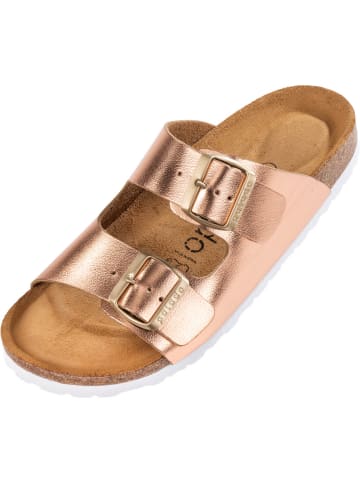 Palado Pantoletten Korfu Metallic in Rosegold/Gold