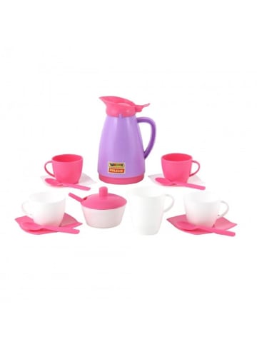 POLESIE Spielzeug Geschirr 40626, 16-teiliges Kaffee-Set in rosa