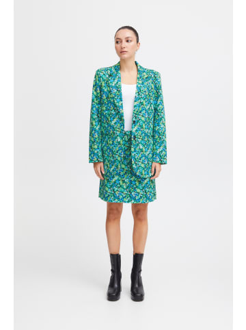 ICHI IHKate loose fit in Blue Green Multi Flower aop