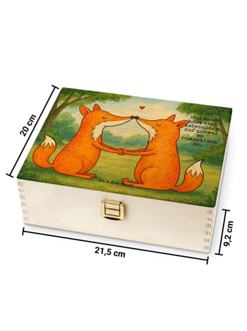 Mr. & Mrs. Panda Teebeutel Aufbewahrung Füchse Liebe Design mit ... in Weiß